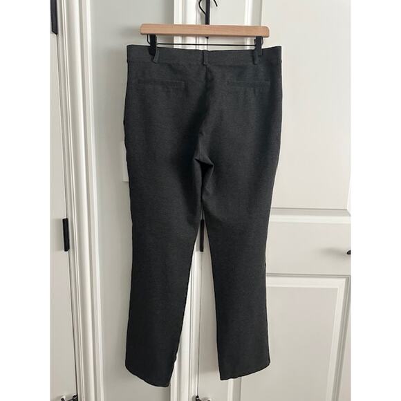 Quince Ultra-Stretch Ponte Straight Leg Pants Charcoal Large Tall 30" Inseam - Picture 7 of 11